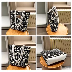 Large women's canvas bag popular student shoulder bag handbag - Image 6