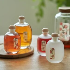 Gin Rum Storage Bottle Juice Whiskey Frosted Clear Glass 250ML 500ML Beer Bottle Beverage Cork 750ml Beer Bottles with Screw Cap - Image 7