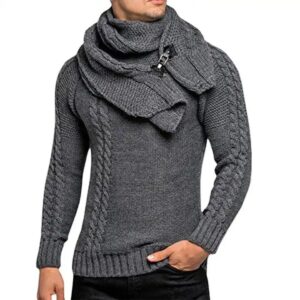 Winter New Arrivals 2024 Men Casual Warm Turtleneck Knitted Slim Full Sleeve Pullover Plus Size Sweater - Image 3