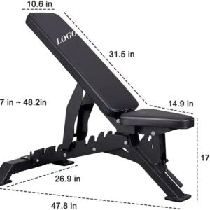 Foldable Exercise Equipment Workout Fitness Incline Press Sraining Sit up Dumbbell Weight Adjustable Gym Bench - Image 5