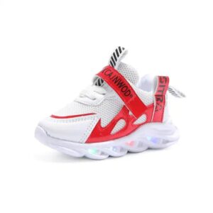 New LED Light Casual Sneakers Breathable Mesh Sport Shoes for Children with Luminous Letter Ribbon for 1-6 Years Old - Image 6
