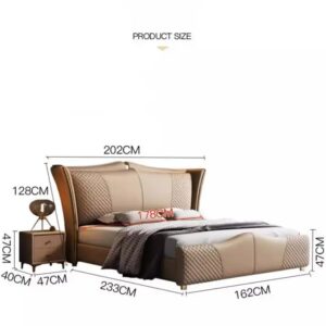 Luxury Modern Queen Size Bedroom Furniture Set Fully Assembled Adjustable Wooden Bed Morden Lingua Italiana Bedroom Furniture - Image 7