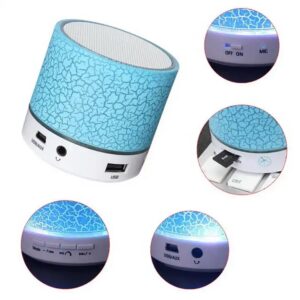 Mini Wireless BT Speaker Hands Free LED TF Card Slot Bass Speaker Portable Stereo MP3 Music Player - Image 5