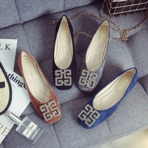 High quality size 33-43 dress shoes ladies comfortable drive pregnant shoes wide width suede flat shoes - Image 1