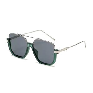 DL Glasses Retro Square Metal Half Frame Rimless Sun Glasses Vintage Double Bridge Irregular Women Sunglasses Men 2023 gafas - Image 7