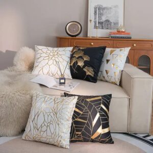 Bedding Outlet Soft Plush Bronzing Cushion Cover Gold Printed Pillow Cover Decorative Sofa Seat Car Cheap Pillowcase - Image 5