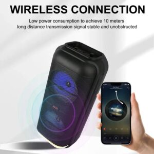 Sing-E ZQS6227 Portable Blue Tooth Wireless Speaker Dual 6-Inch Subwoofer Long Battery Life Outdoor Parties Mini FM USB AUX - Image 7