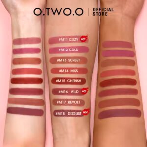 O.TWO.O High-Grade Matte Lip Stick Non-Stick Waterproof Long-Lasting Mineral Based Velvet Lip Makeup 4g Net Weight - Image 6