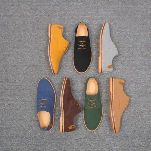 Men's Casual Shoes Suede Men's Casual Shoes Flat Big Size Men Casual Dress Shoes - Image 2