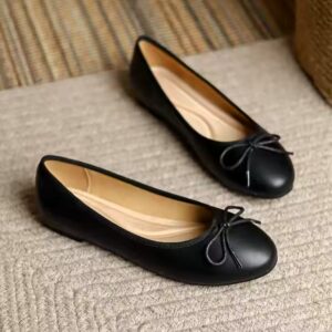 Spring Summer Autumn Popular Bow Casual Ballet Flat Women Fashion PU Outdoor Ballerina Shoes 2024 - Image 4