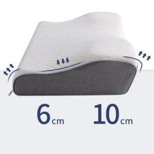 Memory Foam Neck Contour Cervical Orthopedic Pillow for Sleeping, Ergonomic Bed Pillow for Neck Pain & Shoulder Suppor - Image 6