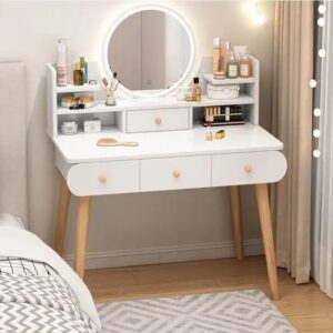 Bedroom simple modern small storage cabinet integrated small apartment internet celebrity ins style dressing table - Image 5
