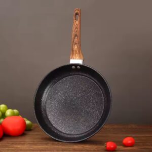 Non-Stick Ford Aluminium Fry Pan Wooden Handle and Glass Cover Wok for Cooking - Image 7