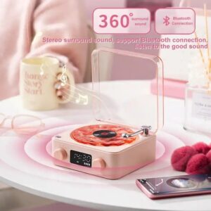Dropship Waves Vinyl Player BT Speaker with White Noise Retro Turntable Speaker Sleep Aid Vitrola Shaped Speaker with RGB Light - Image 7