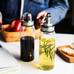 Empty Glass Kitchen Cooking Oil And Vinegar Spice Dispenser Bottle For Sale 1773 - Image 5