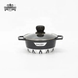 10 pcs large size die cast aluminum non-stick cooking pots kitchen pot set cooking pot set non-stick cookware granite - Image 5