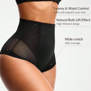 Woman tummy control Shaperwear Butt Shaping Underwear Contrast Mesh Shaper Panty - Image 3