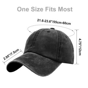 Womens Vintage Washed Distressed Baseball-Cap with High Ponytail Hole Sport Golf Hat Dad Hat - Image 7