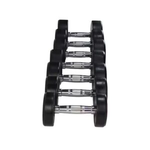 Wholesale Rubber Dumbbell set Weight Lifting Round Head Rubber Dumbbell set - Image 5