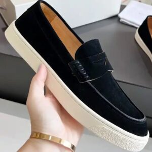 genuine leather retro walking style outdoor casual men's loafers shoes - Image 4