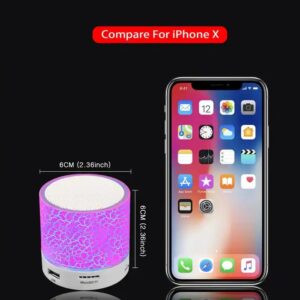 Mini Wireless BT Speaker Hands Free LED TF Card Slot Bass Speaker Portable Stereo MP3 Music Player - Image 3
