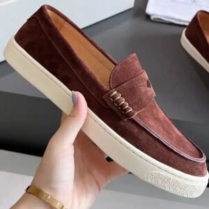 genuine leather retro walking style outdoor casual men's loafers shoes - Image 7