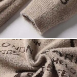 Jacquard Knitwear Men Clothes Crew Neck Cotton Men Pullover Sweater - Image 5