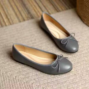 Spring Summer Autumn Popular Bow Casual Ballet Flat Women Fashion PU Outdoor Ballerina Shoes 2024 - Image 3
