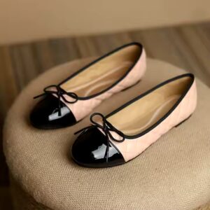Spring Summer Autumn Popular Bow Casual Ballet Flat Women Fashion PU Outdoor Ballerina Shoes 2024 - Image 1