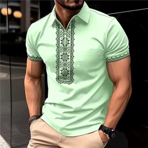 Street T-shirt Summer Men's 3D Graphic Printed Polo Shirt Clothing Oversized Shirt High-quality Men Lapel Zipper Casual - Image 4