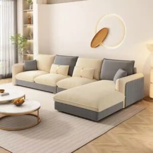 Nordic Modern Home Furniture Fabric Sectional Corner Couch Chaise Longue Combination Bed Living Room Sofa - Image 1