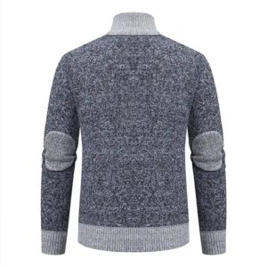 Autumn Winter 2024 New Fashion Men Zipper Long Sleeve Cardigan Coat Plus Size Knitwear Sweater - Image 3