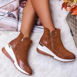 Hot sale sports shoes ankle boots wedges boots casual ankle boots shoes for woman - Image 6