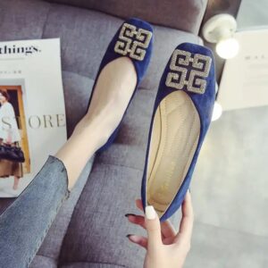 High quality size 33-43 dress shoes ladies comfortable drive pregnant shoes wide width suede flat shoes - Image 3