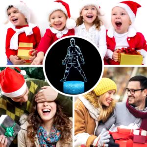 C Ronaldo Siu Celebration 16 Colors Night Light dimmable Touch Remote Control Ronaldo Soccer Football Fans 3D Lamp Illusion LED - Image 7