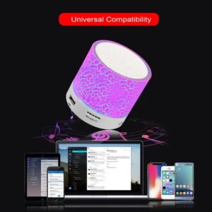 Mini Wireless BT Speaker Hands Free LED TF Card Slot Bass Speaker Portable Stereo MP3 Music Player - Image 7