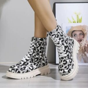 Women's PU Leather Ankle Boots large size boots casual ankle boots shoes for woman - Image 4