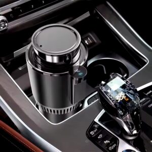 Auto Cooling and Heating Cup Holder, 2-in-1 Portable Smart Car Cup Drinks Holder for Water Coffee Milk with Display Temperature - Image 6