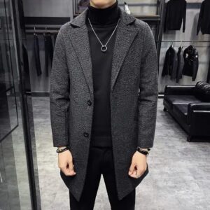 Autumn Winter Men Clothing Slim Fit Casual Thick Warm Plus Size Trench Coats Long Jackets - Image 3