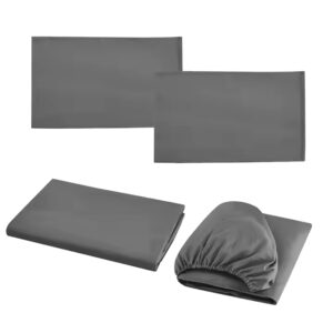 100% Cotton Percale White Flat Sheet & Pillowcase Sets Egyptian Cotton Linen Sheets - Image 4