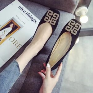 High quality size 33-43 dress shoes ladies comfortable drive pregnant shoes wide width suede flat shoes - Image 5