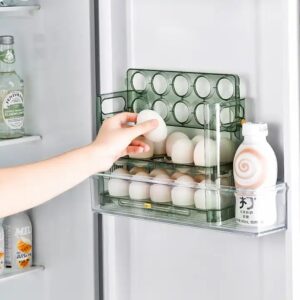 3 Layers Egg Storage Container Egg Organizer Holder for Refrigerator 30 Grids Detachable Egg Storage Box Clear Plastic Kitchen - Image 3
