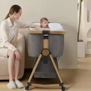 Playkids Aluminium Baby Cot Crib Folding Baby Bed Cradle Portable New Cradle For Baby Kids' Cribs - Image 4