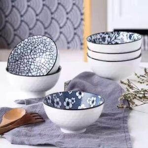 Wholesale hot sale factory price High quality 4.5 inch japanese style Bohemian porcelain soup rice ceramic bowl set gift box - Image 6