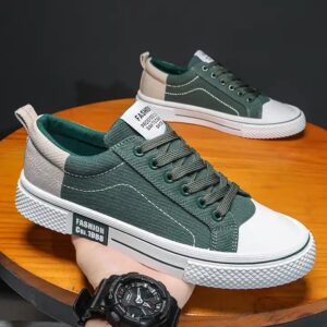 en's Sports breathable fashion non-slip board shoes trend comfortable lace-up casual shoes - Image 3