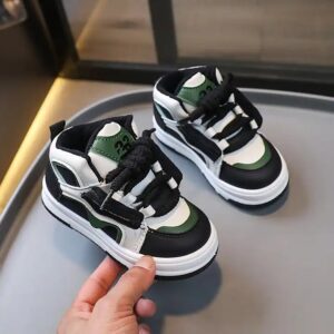 High Quality Wholesale Spring Autumn Unisex Sneakers for Baby & Children Breathable Leather Running Shoes - Image 4