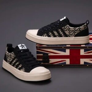 Men rubber fashion brand walking sports sneakers chaussures trendy canvas shoes - Image 4