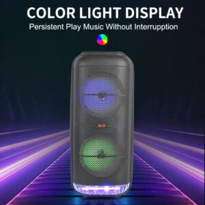 Sing-E ZQS6227 Portable Blue Tooth Wireless Speaker Dual 6-Inch Subwoofer Long Battery Life Outdoor Parties Mini FM USB AUX - Image 6