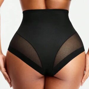 Woman tummy control Shaperwear Butt Shaping Underwear Contrast Mesh Shaper Panty - Image 7