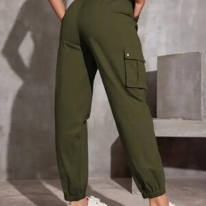 Flame Resistant Casual Loose Baggy Pant Manufacturer Ladies Trousers mujer Y2K Solid Pockets Drawstring Cargo Pants for Girls - Image 4